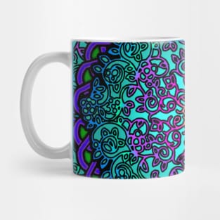 Filigree Mandala Ocean Blue Mug